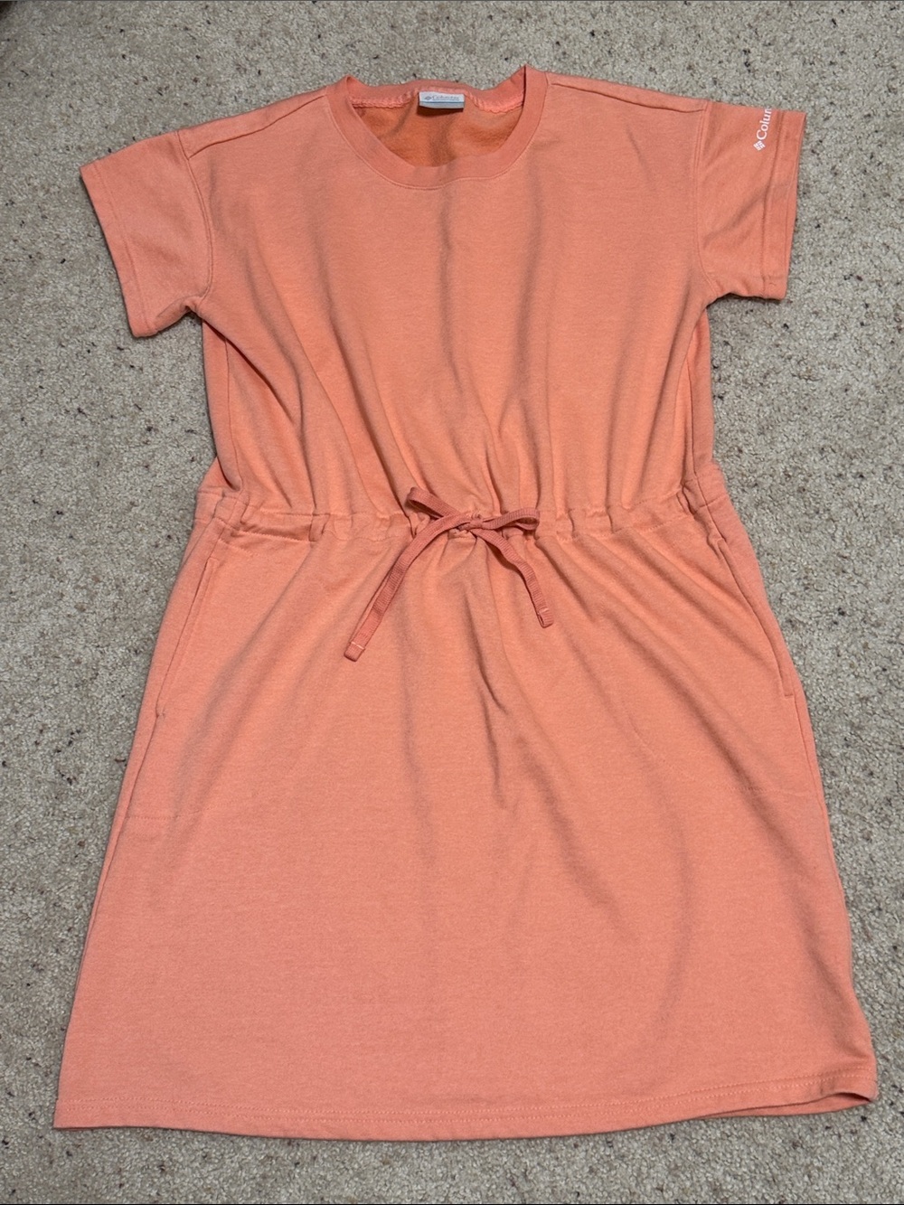 Columbia Trek French Terry Dress Coral Reef Size L